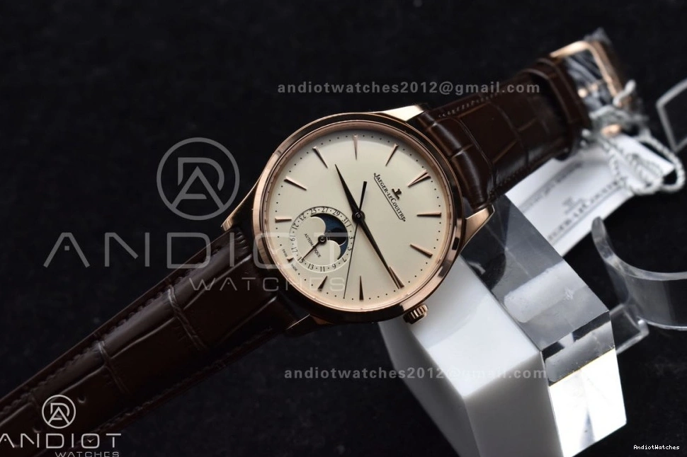 on Best RG SA925 Ultra Brown Moon Master FreshLook Leather 1:1 908 Strap Dial Super White Thin APSF Clone Edition 0320